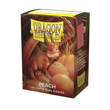 Dragon Shield Standard Matte Dual Sleeves - Peach Piip (100 Sleeves)