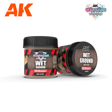 AK Interactive Wargame Battle Ground Terrains Wet Ground - 100ml (Acrylic)