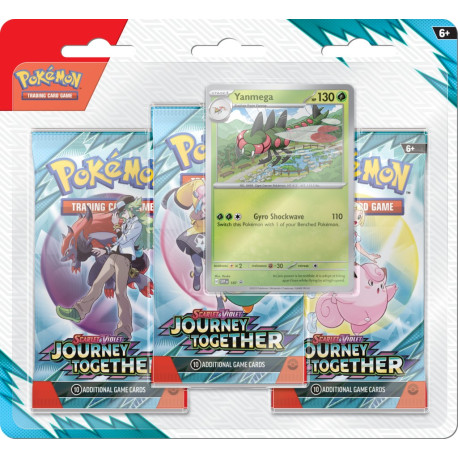 Pokémon TCG: Scarlet & Violet - Journey Together - 3-Pack Blister Box- Yanmega