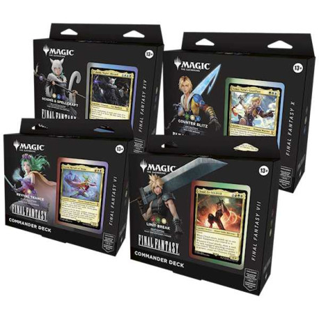 MTG - Final Fantasy Commander Deck Display (4 Decks)